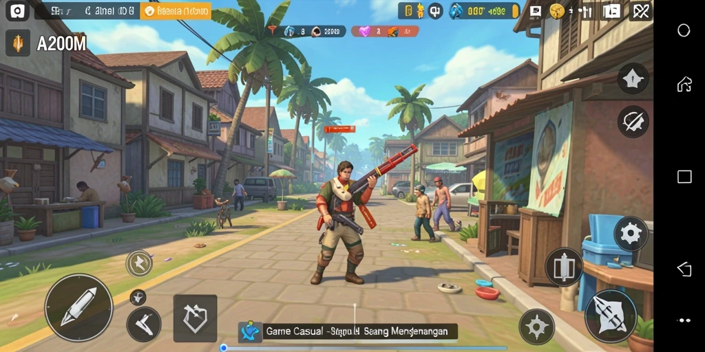 Tampilan gameplay A200M yang menyenangkan dan menarik.