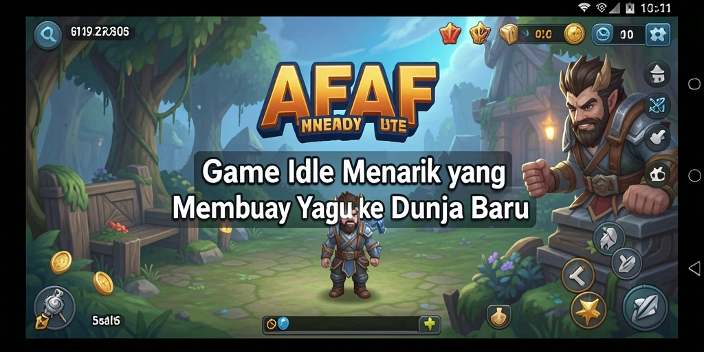 Tangkapan layar gameplay AFAF menunjukkan karakter yang sedang mengumpulkan sumber daya.