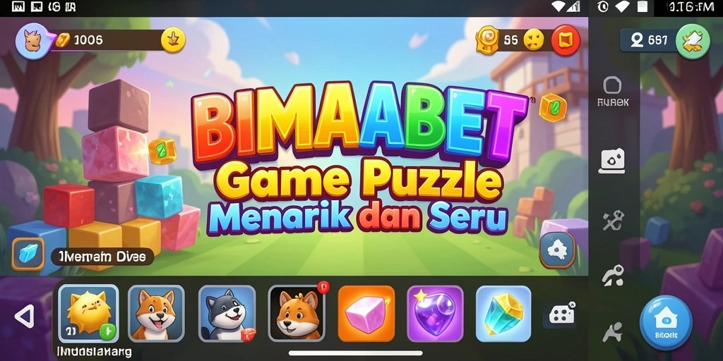 Gambaran gameplay puzzle yang seru dan menantang di BIMABET.