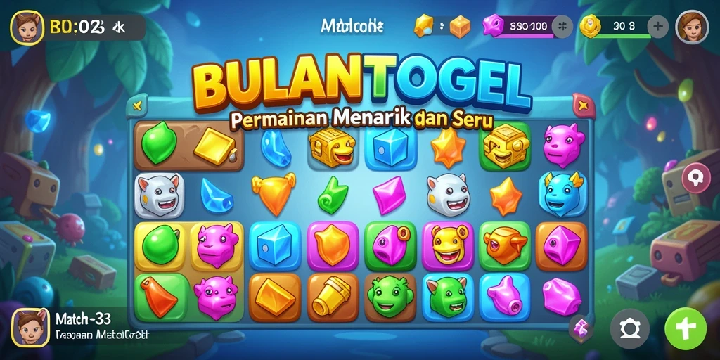 Tampilan gameplay seru di BULANTOGEL dengan kombinasi warna yang menarik.