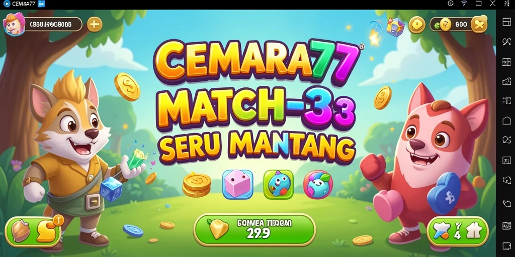 Tangkapan layar gameplay CEMARA77 dengan elemen Match-3 yang menarik.