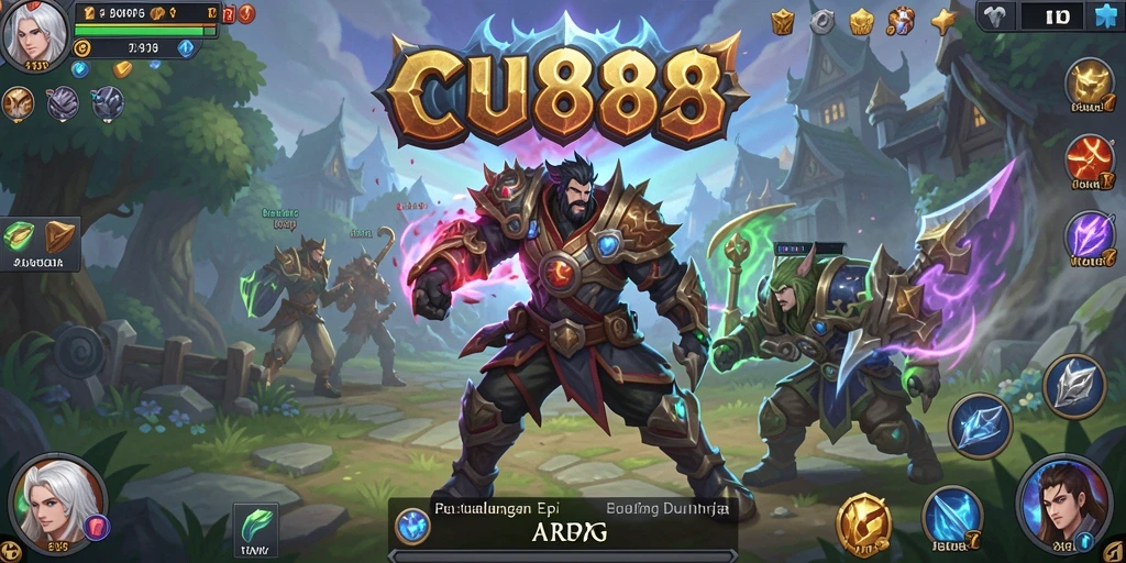 Tampilan menarik dari gameplay ARPG CU888 dengan pertarungan epik.