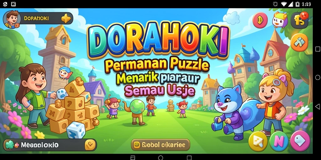Tampilan gameplay DORAHOKI yang seru dan menantang.