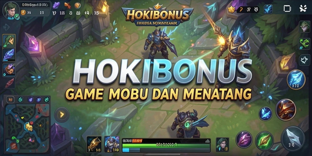 Screenshot gameplay mendebarkan HOKIBONUS dengan karakter bertarung.