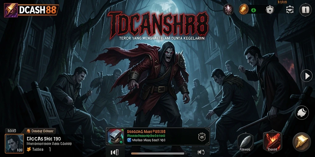 Tampilan gameplay menegangkan di dunia kegelapan IDCASH88.