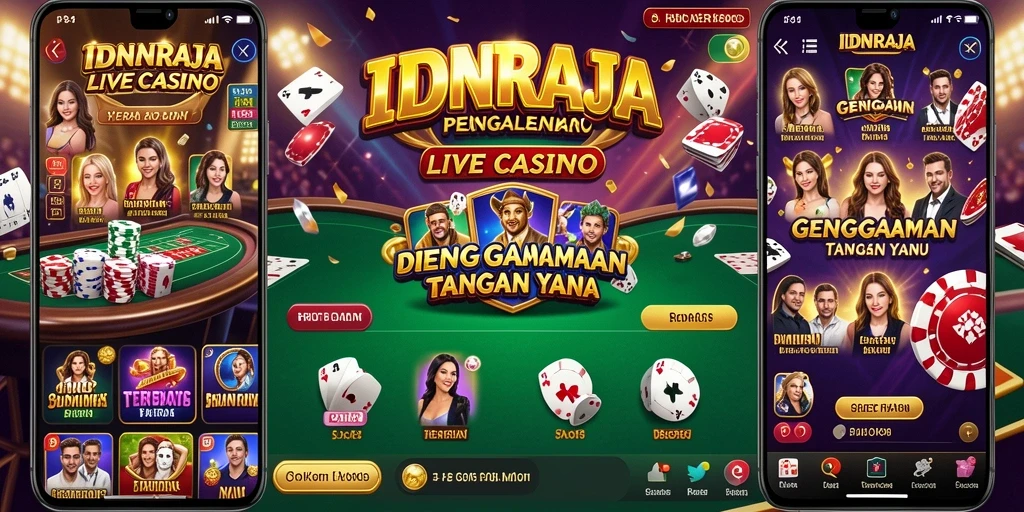 Tampilan gameplay IDNRAJA dengan dealer langsung yang profesional dan interaktif.