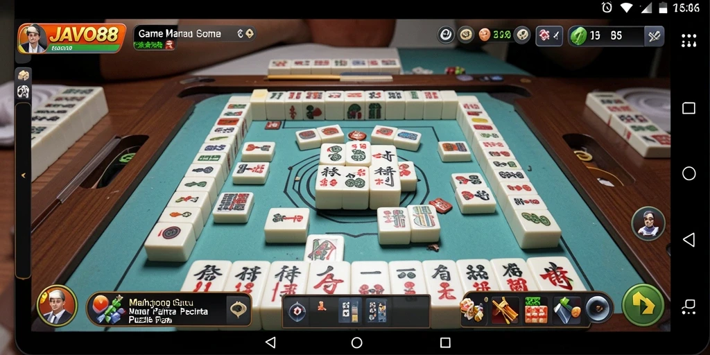 Tampilan gameplay JAVO88 yang seru dan menarik dalam permainan Mahjong.