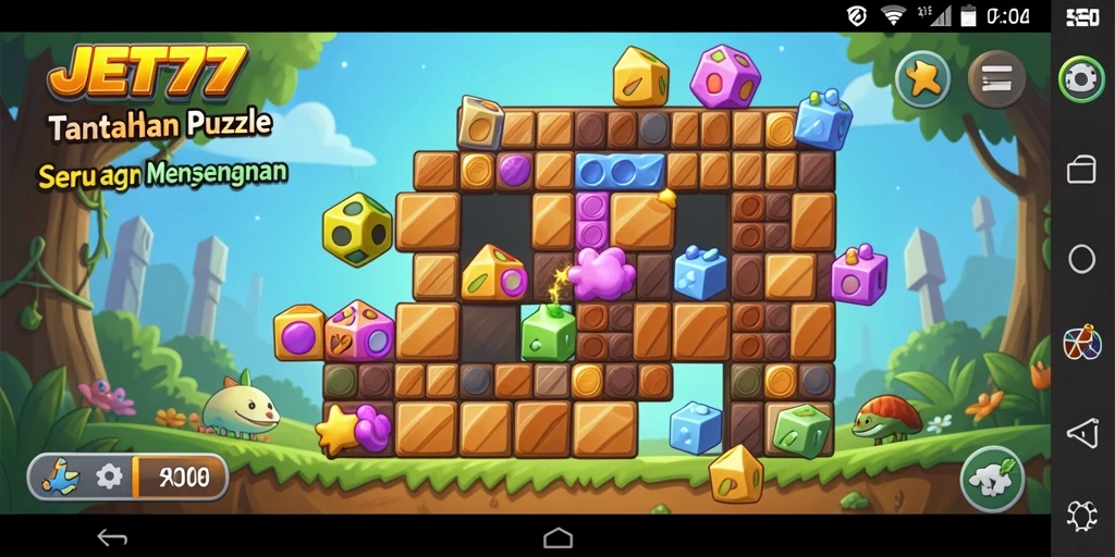 Screenshot JET77 menunjukkan antarmuka permainan Puzzle yang menarik.
