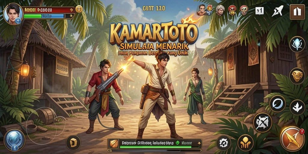 Tangkapan layar dari gameplay KAMARTOTO yang menampilkan simulasi interaktif.