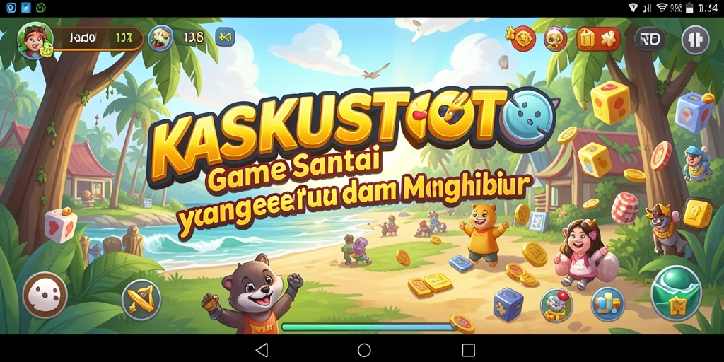 Tangkapan layar KASKUSTOTO menampilkan gameplay menyenangkan dengan warna-warni cerah.