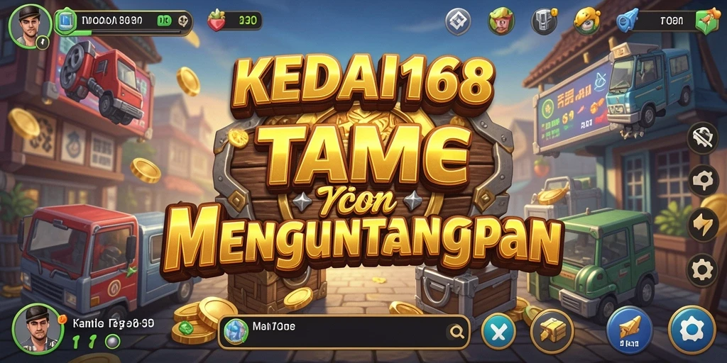 Gameplay menarik dari KEDAI168 dengan pengelolaan kedai yang seru.
