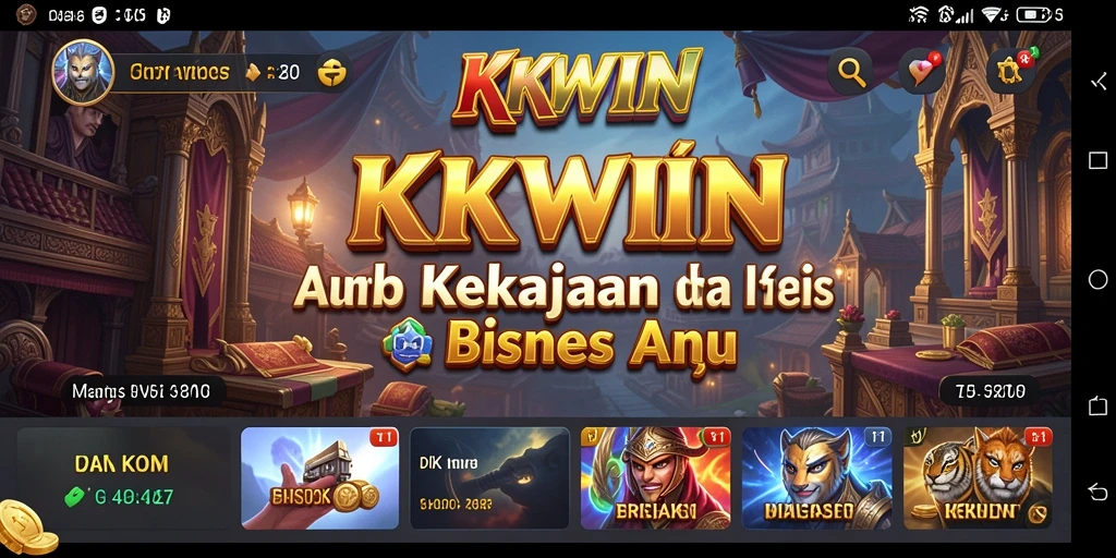 Tampilan gameplay KKWIN yang menarik dan interaktif dalam membangun bisnis.