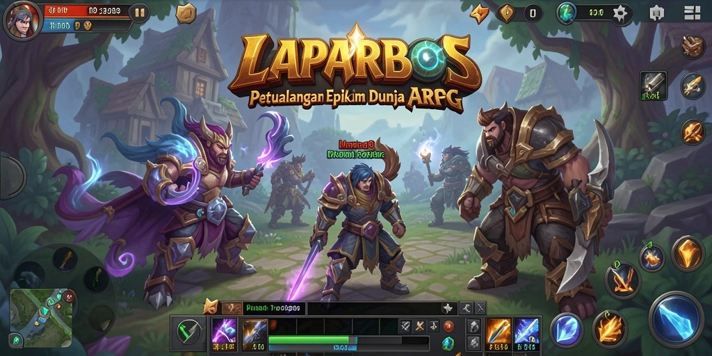 Tampilan menakjubkan dari gameplay dalam dunia ARPG LAPARBOS.