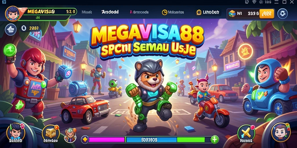 Tampilan gameplay MEGAVISA88 yang ceria dan penuh tantangan.