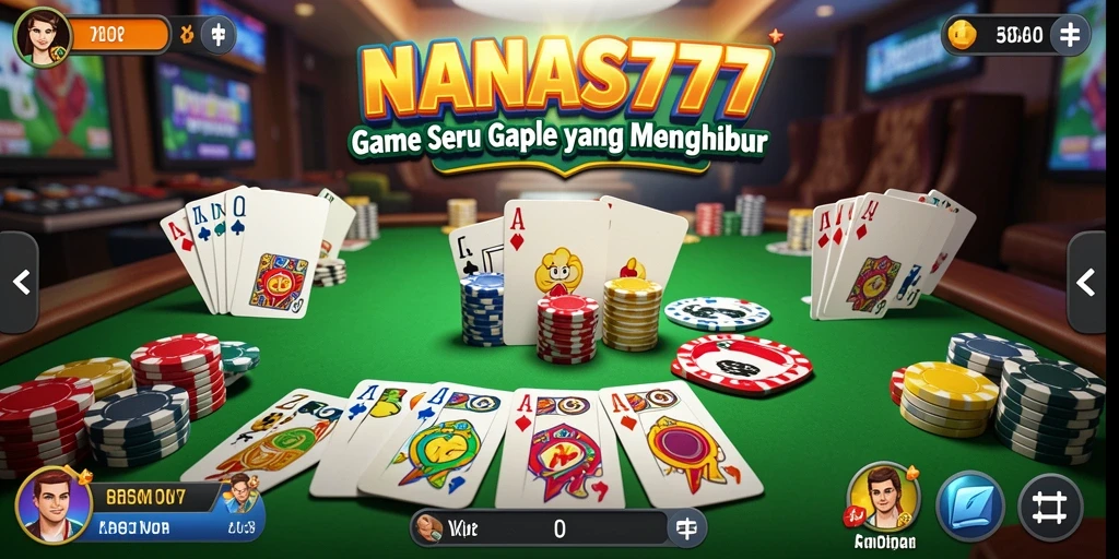 Tampilan gameplay NANAS777 dengan pemain bersaing di meja Gaple.