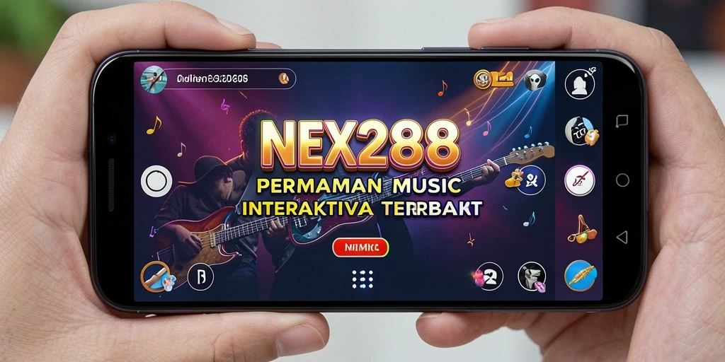 Screenshot gameplay NEX288 yang menampilkan keseruan bermain musik.