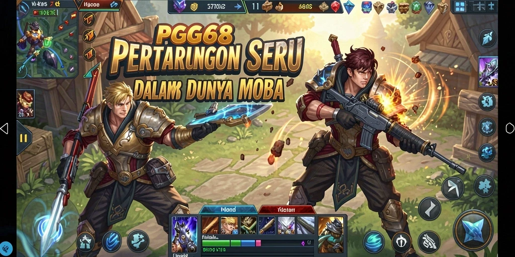 Screenshot PGG68 menampilkan aksi pertarungan seru di arena MOBA.