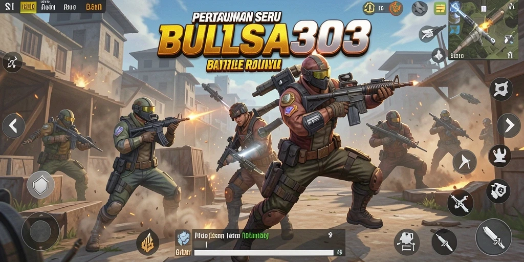 Tangkapan layar menampilkan aksi seru dalam permainan Battle Royale PULSA303.