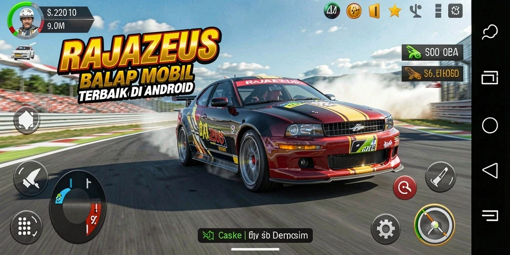 Gameplay mendebarkan RAJAZEUS saat balapan dengan teman-teman.