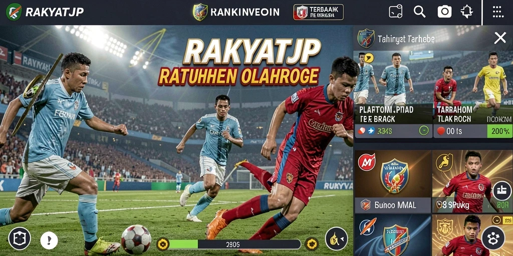 Screenshot gameplay RAKYATJP dengan tampilan taruhan olahraga yang menarik.