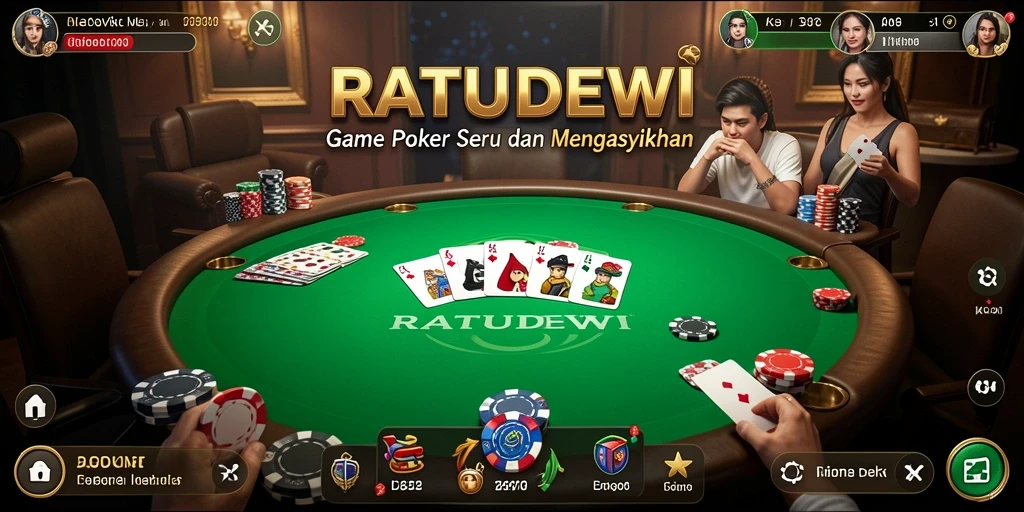 Tampilan gameplay Poker yang menarik dan interaktif.