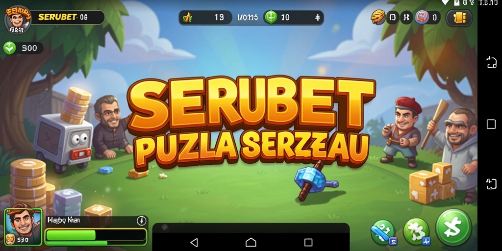 Tampilan gameplay SERUBET yang seru dan penuh warna.