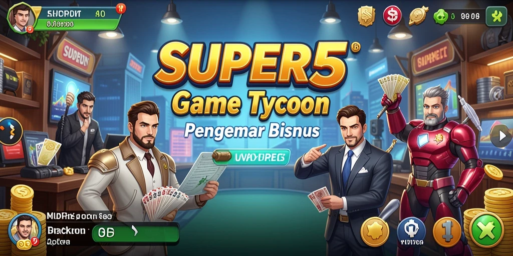 Tampilan gameplay SUPER5 yang menarik dan strategis.