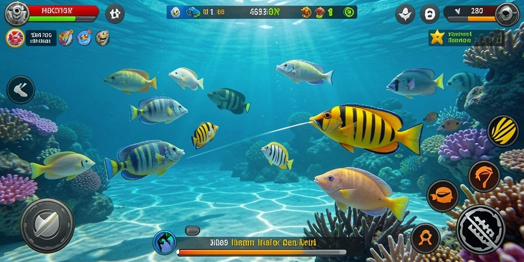 Screenshot V89 menampilkan aksi menembak ikan yang seru dan adiktif.