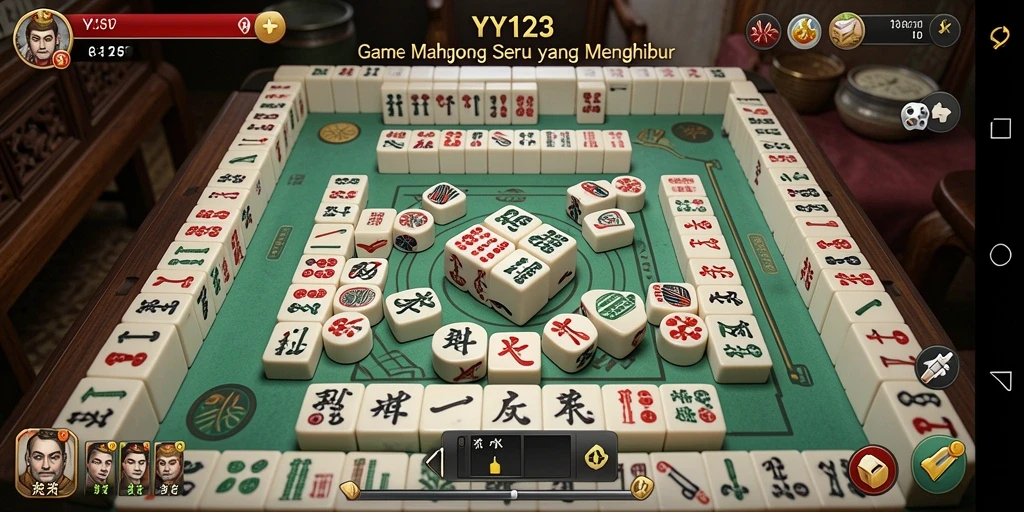 Tampilan menarik dari gameplay Mahjong di YY123.